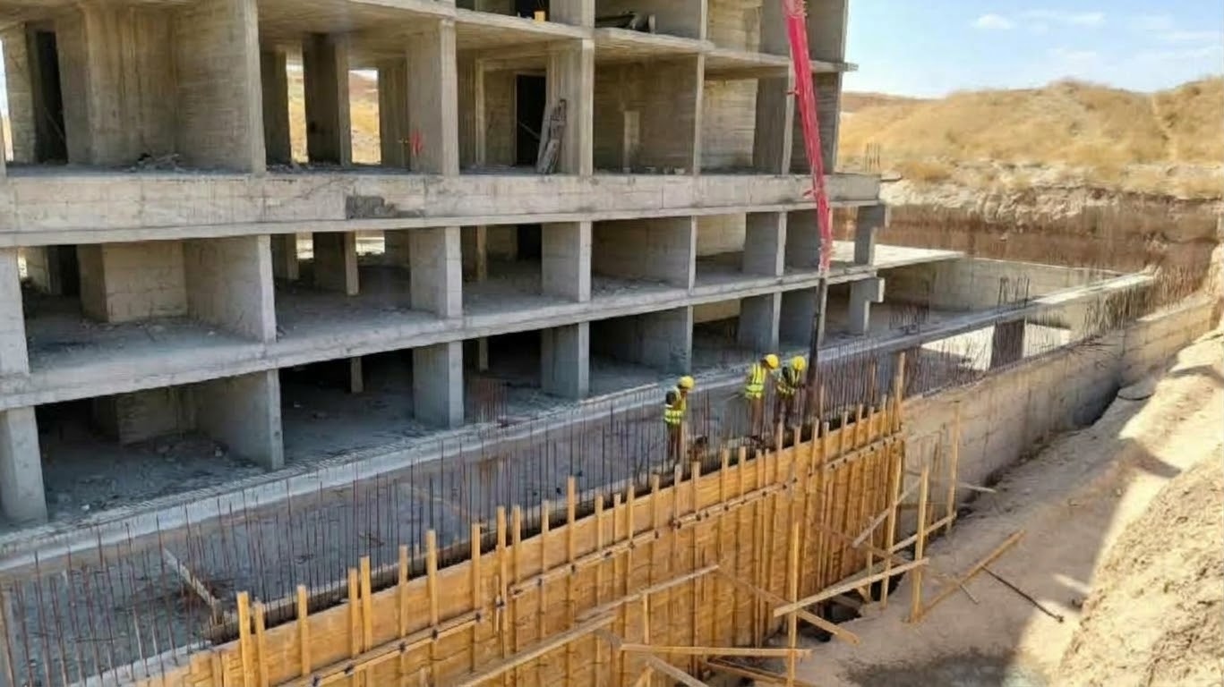 تقدم متسارع في أحد أبراج السكن البديل بباسيليا