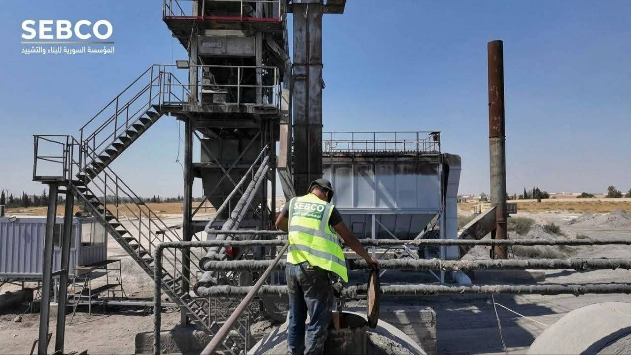 نسبة إنجاز تأهيل مجبل إرسال الإسفلت بجبرين في حلب تصل إلى 75%
